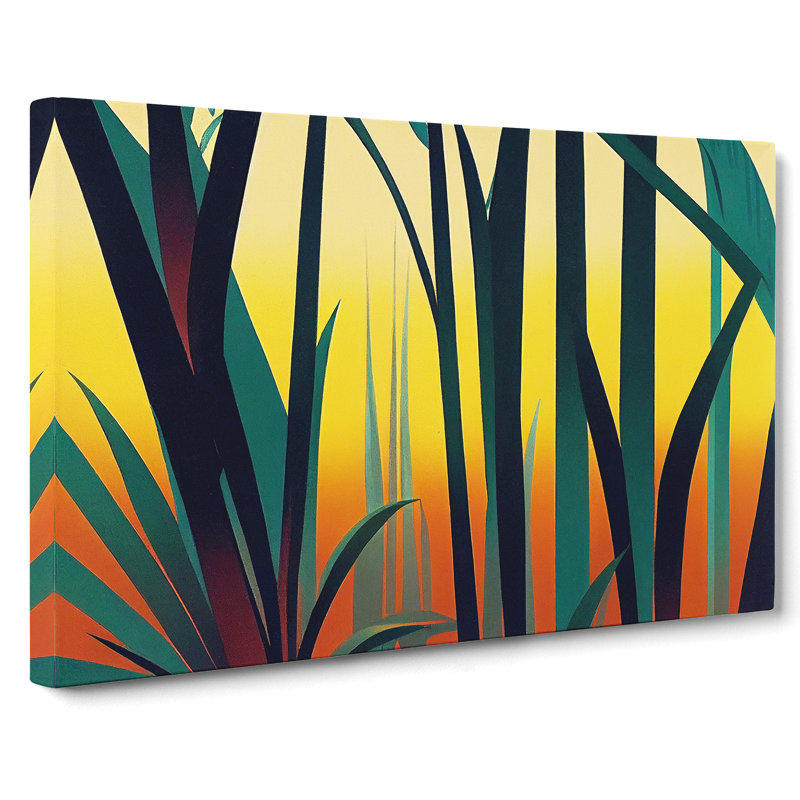 Deco Jungle - Wrapped Canvas, 50cm H x 76cm W x 3cm D