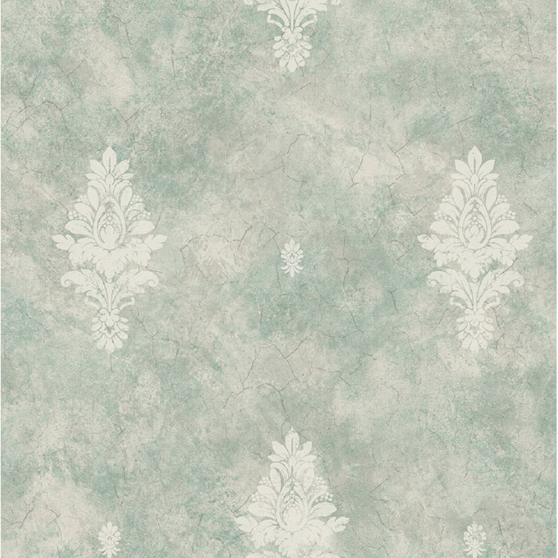 Rouleau de papier peint L 27 pi x l 27 po Freya, bleu