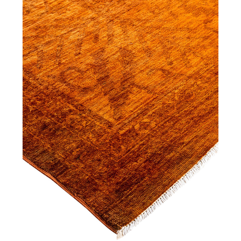 Overdyed One-of-a-Kind 9' 10" X 13' 7" Hand Knotted Area Rug