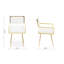 Hartl 49cm H Upholstered Metal Armchair in Gold-12073667