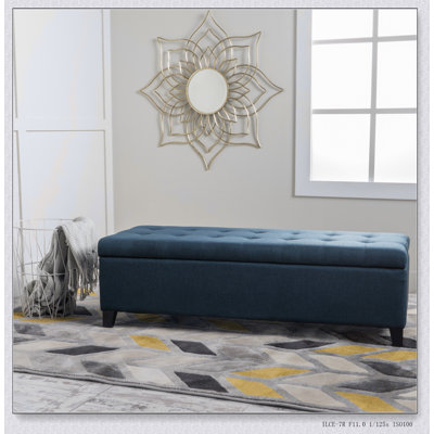 Banc rembourré avec repose-pieds avec beaucoup d'espace et un coussin bouclé confortable, pouvant supporter 300 lb pour une utilisation polyvalente