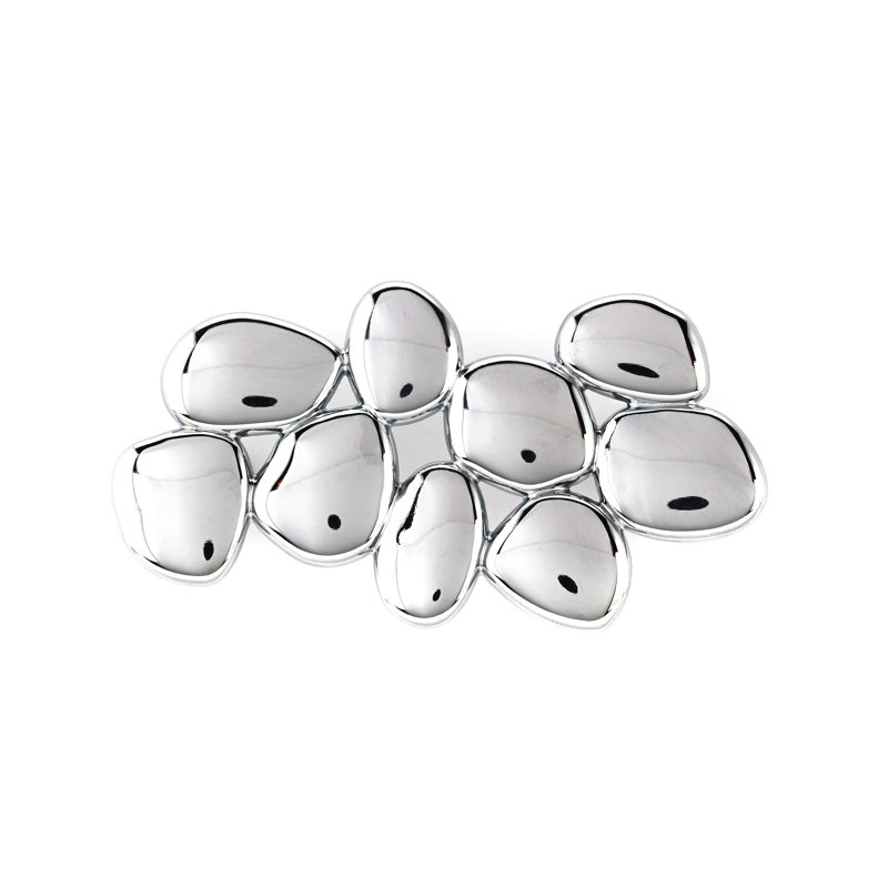 Poignée barre 2,5312 po Art Deco, Chrome