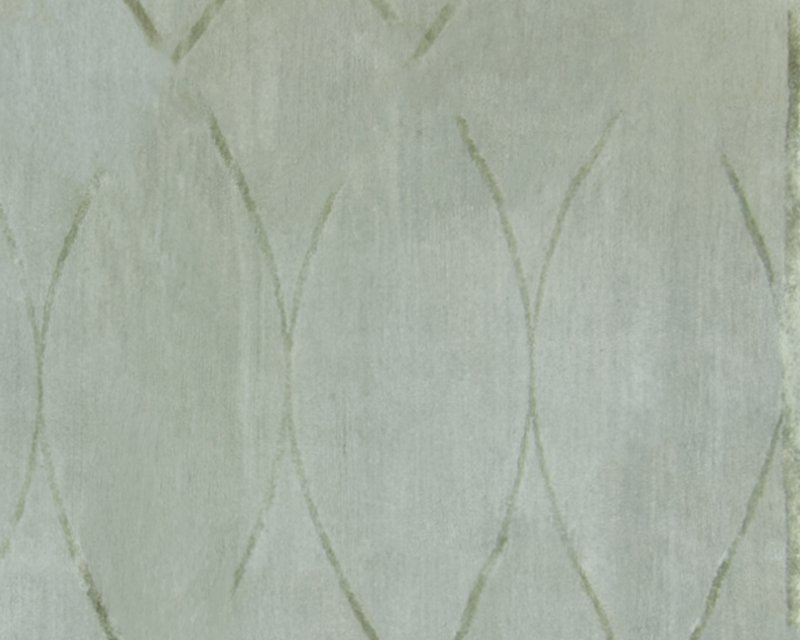 Hand Woven Silk and Wool Area Rug