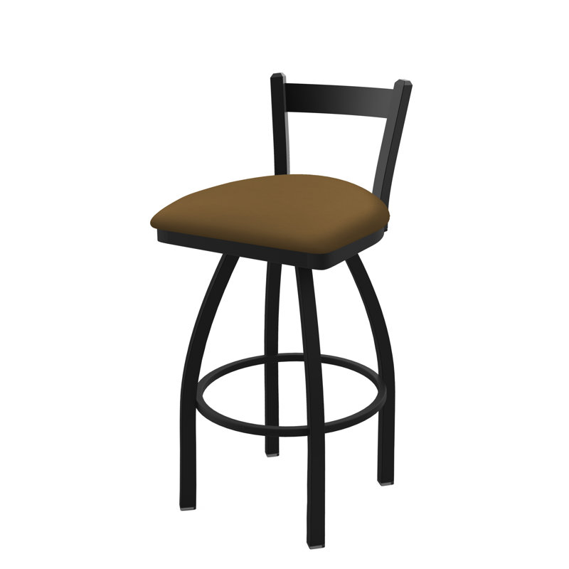 821 Catalina Low Back Swivel Bar Stool, Canter Saddle, Black Wrinkle, Counter Stool (25" Seat Height)