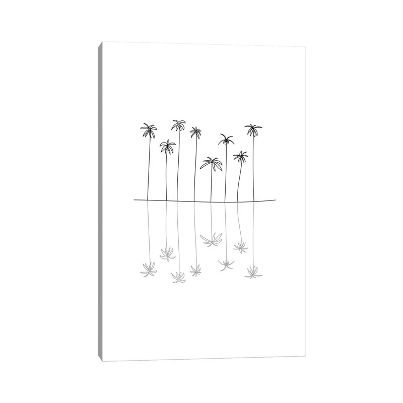 Palm Reflection 1 Piece Wrapped Canvas Painting, 66.04cm H x 45.72cm W x 1.91cm D