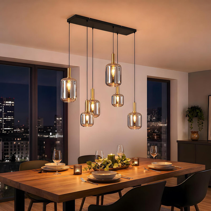 6 - Light Matte Black Pendant, 41