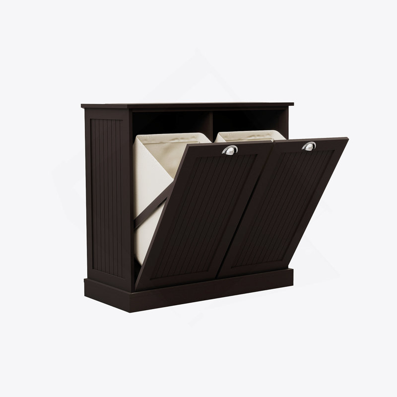 Armoire de trieur de linge durable et élégante avec deux compartiments pour une organisation efficace et un design moderne