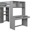 Lit mezzanine simple avec lit autonome, tablettes, bureau et garde-robe gris-1761891518