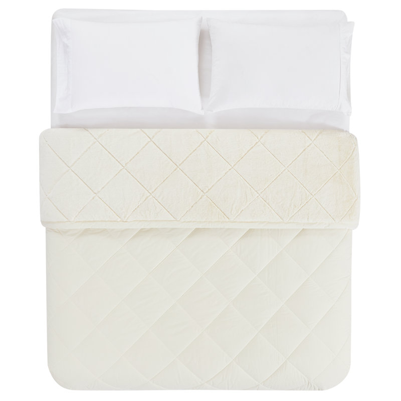 Cloud Top Primaloft Plush Blankets & Throws By DOWNLITE, Queen, Cream