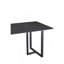 Table de salle à manger en acier au carbone avec surface en pierre noire Lauren - supporte jusqu'à 64 kg (excluant les chaises)-751016699