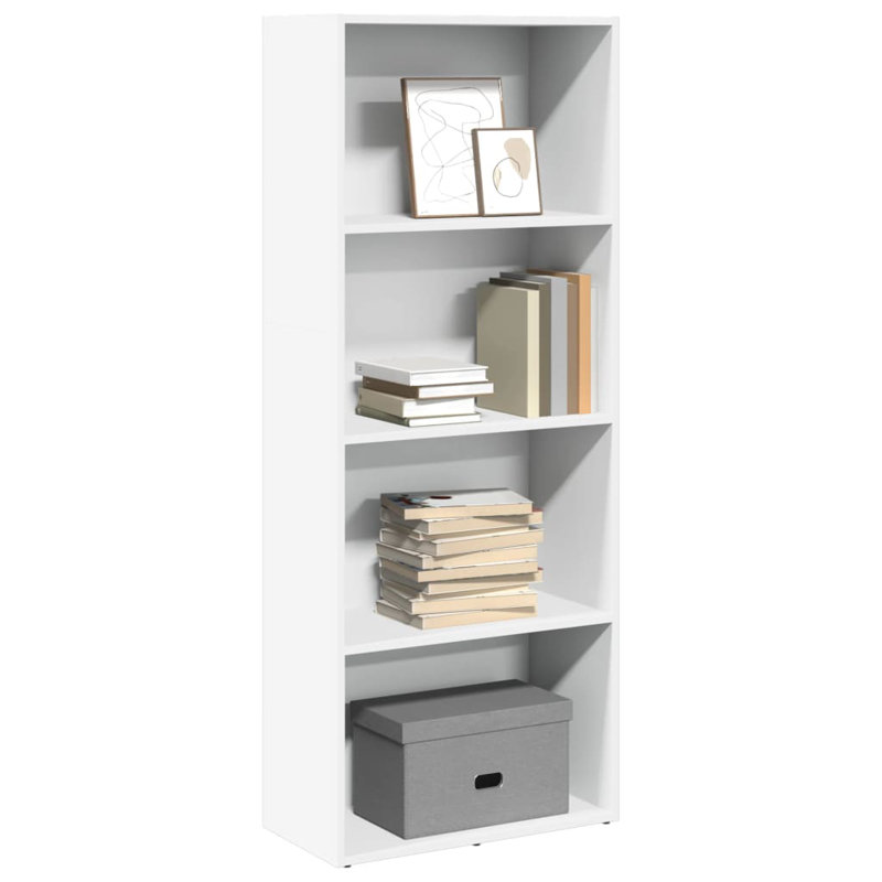Analuisa Bookcase, White, (3 Shelves) 152cm H x 60cm W x 30cm D