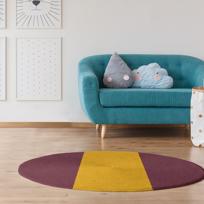 Chenille Indoor Rug, Round 5'
