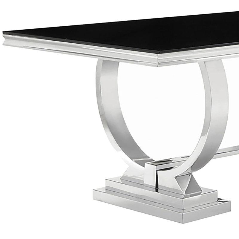 Table de salle à manger Mercy, Black / Silver