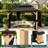 Joyside 13 Ft. W x 11 Ft. D Double Top Hardtop Gazebo with Galvanized Steel Roof, Outdoor Solid Wood Pergola featuring Full Mesh Netting for Deck and Backyard