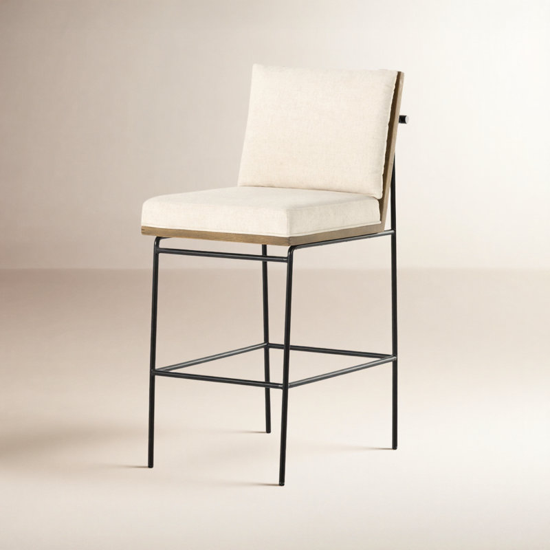 Westgate Solid Wood 26" Counter Stool, Bar Stool (30" Seat Height), Savile Flax