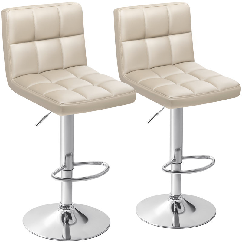 Tabouret de bar pivotant à hauteur réglable Stallcup, Beige