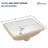 20" L x 14" W Ceramic Rectangular Undermount Bathroom Sink with Overflow