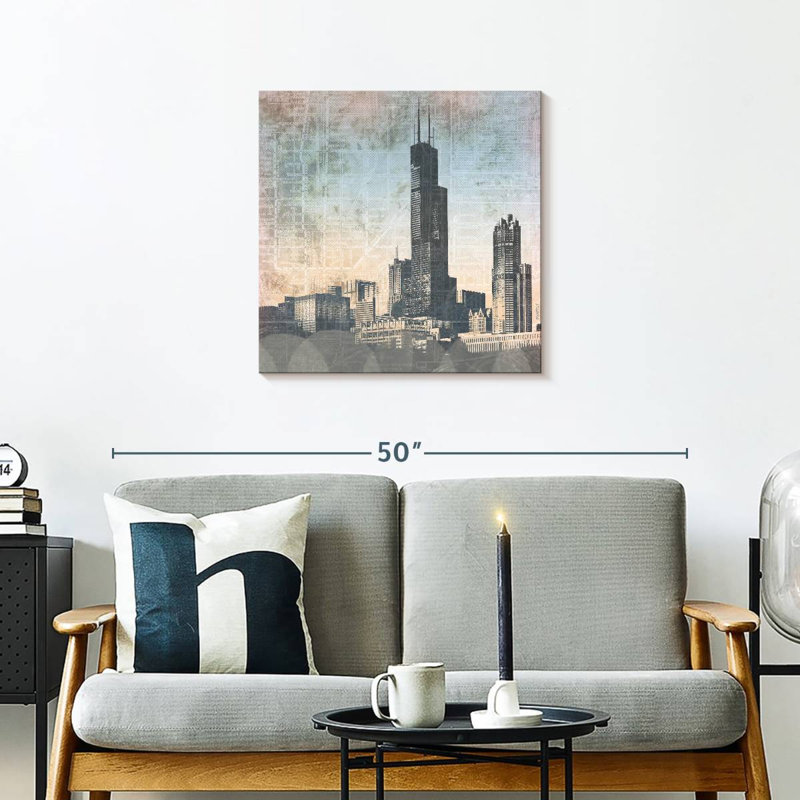 Lilie Chicago Skyline I, H 24 po x l 24 po