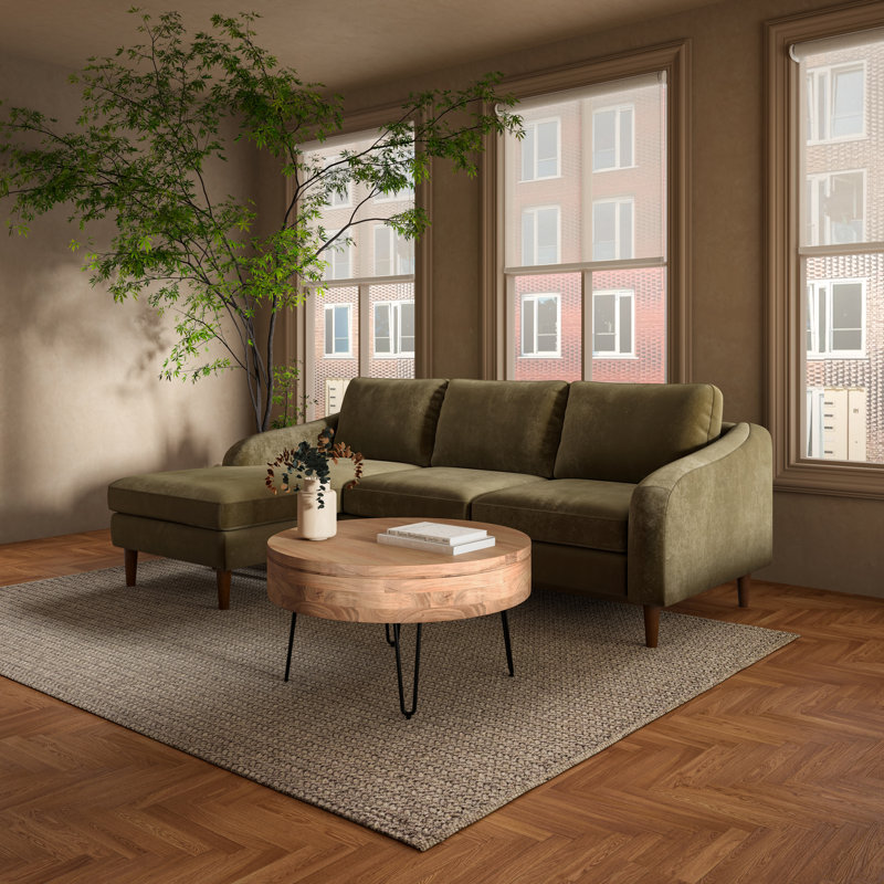 Canapé modulaire Michaela Westland, Chenille vert cèdre