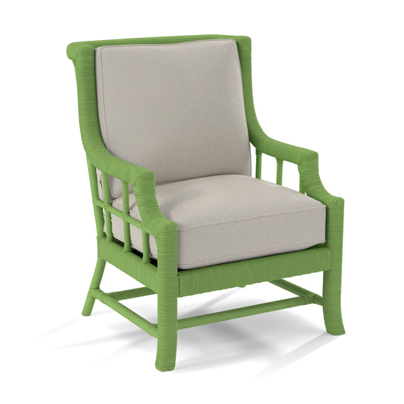 Lafayette Armchair, Bisque, White Performance Fabric; 0851-94
