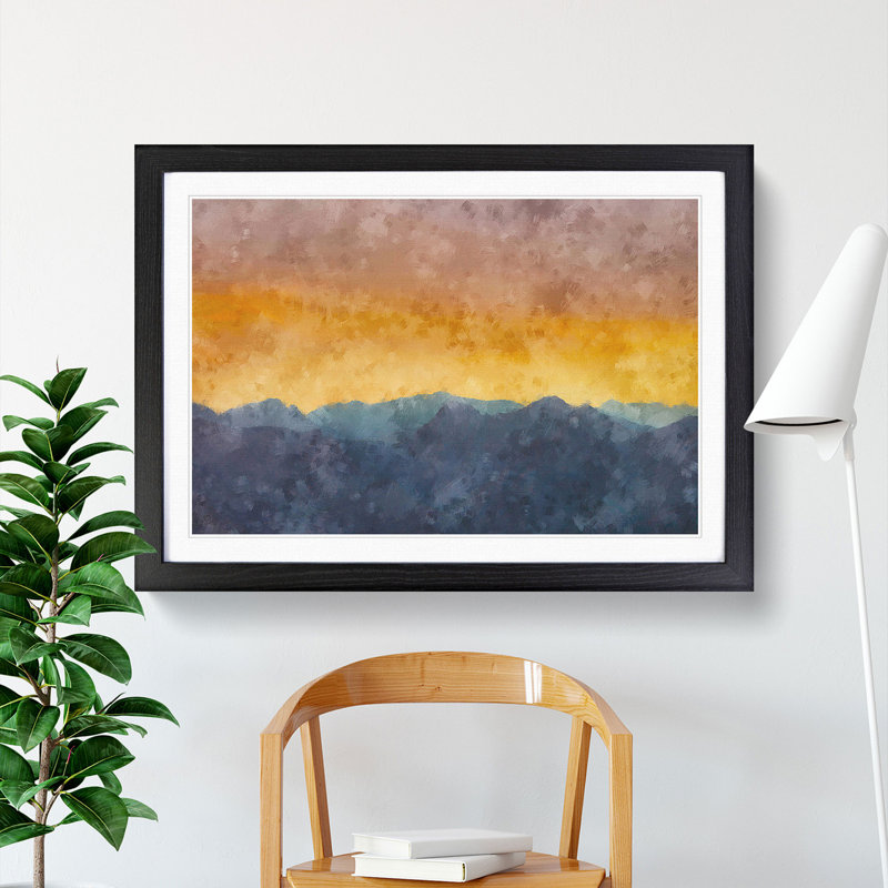Mountains in Marbella Spain - Picture Frame Graphic Art Print, 62cm H x 87cm W x 2cm D, Black Framed