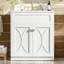Meuble-lavabo 30 po avec lavabo en céramique, meuble de rangement autoportant moderne avec poignées dorées, portes à fermeture douce, meuble-lavabo-184260538