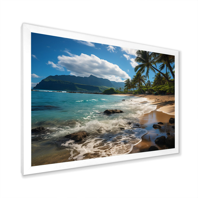 Aloha Tropical Dreamscape II - Maui, impressions encadrées, Cadre photo blanc, H 34 po x l 44 po x P 1,5 po