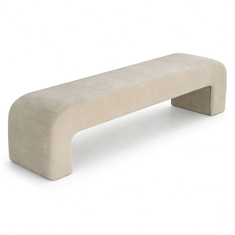 Banc en tissu 70 po, Beige