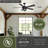 Gil 54 in. Matte Black and Rustic Oak Indoor Outdoor Rod Mount Farmhouse Ceiling Fan with Reversible Driftwood-Black Walnut Blades, Dimmable LED Light Kit and Remote Control Included, 3 Speeds-1003774631
