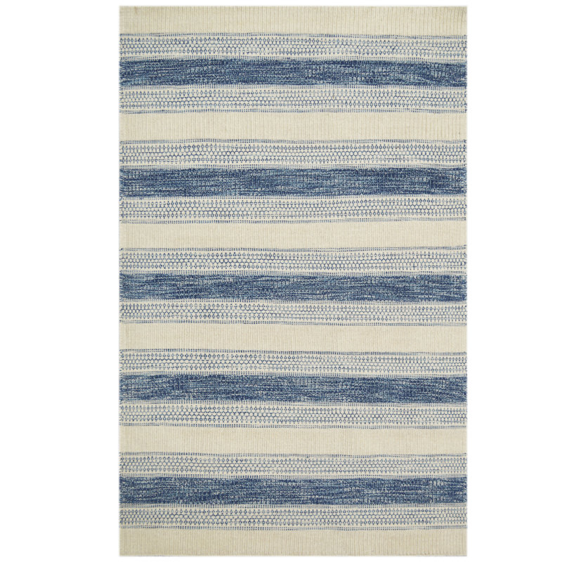 Munar Striped Wool Hand Woven Area Rug, Rectangle 160 x 230cm