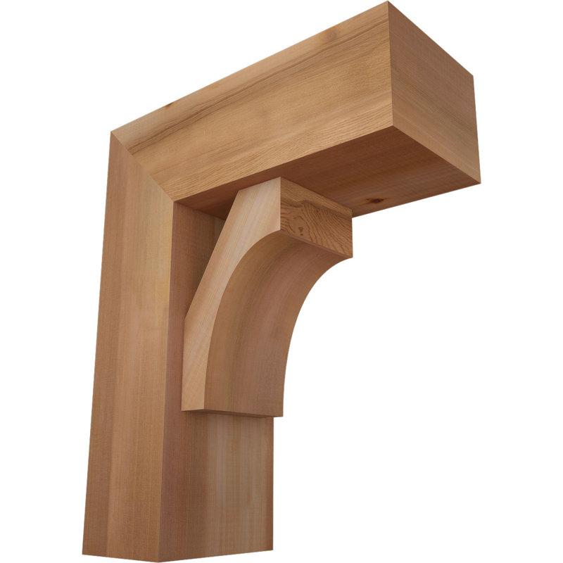 Westlake Block Bracket w/ Offset Brace, 22 x 18, 7 1/2"W Western Red Cedar (Smooth)