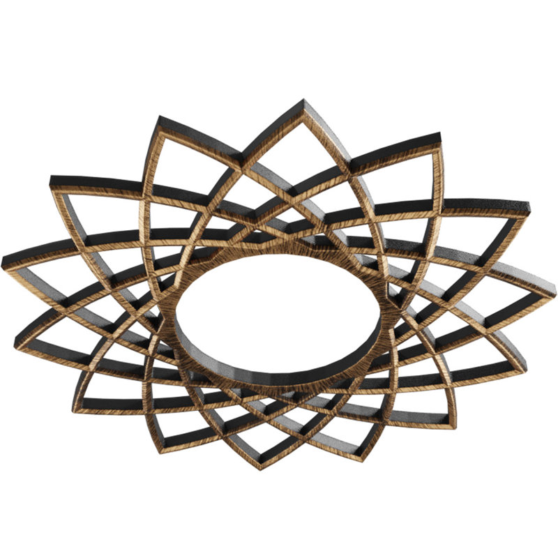 Médaillon de plafond en PVC de qualité architecturale Eleanor de 30 po x P 11 1/2 po x P 1 po, H 30 po x l 30 po x P 1 po