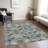 Machine Washable Indoor/Outdoor Christain ACN1311 Seafoam Rug-102542129