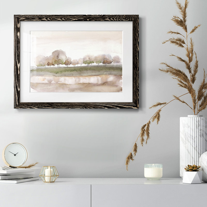 «Soft Welcome Spring», reproduction encadrée rustique avec tableau mat, Noir, H 14 po x l 20 po x P 1,5 po
