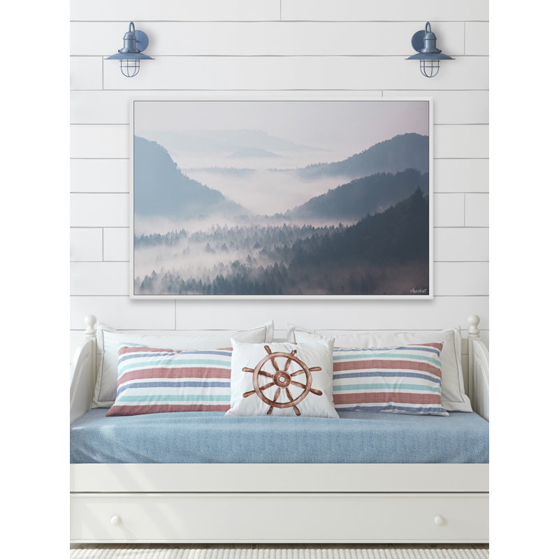 «Perfect Winter Day», reproduction encadrée, Cadre flottant blanc, L 18 po x H 12 po