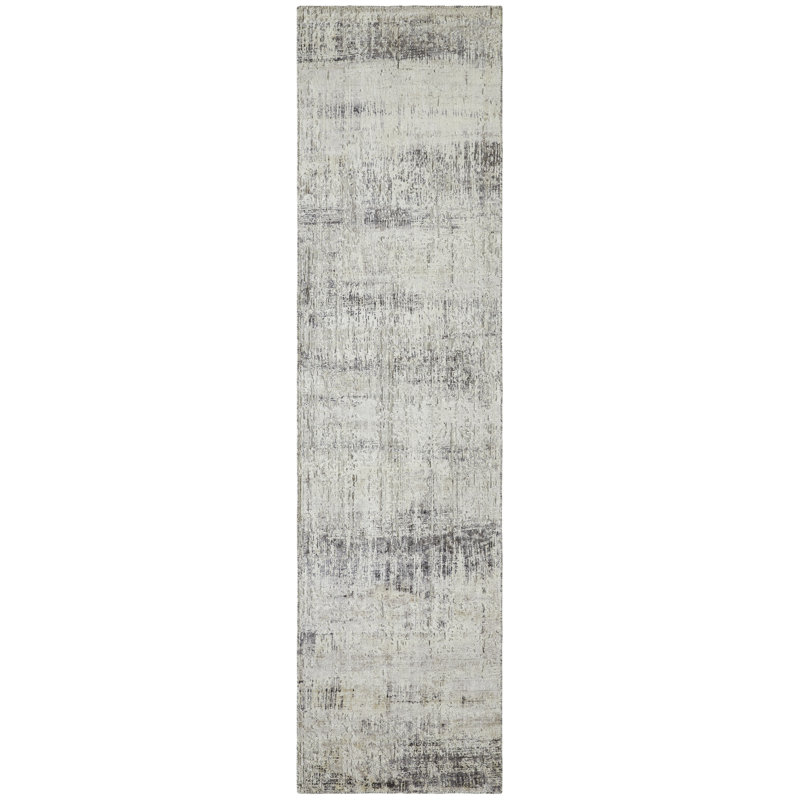 Tapis fabriqué à la main Elements, Tapis de couloir 2 pi 6 po x 10 pi
