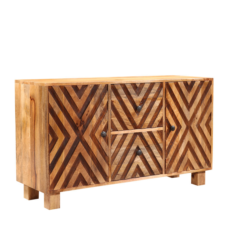 Chiavary 120cm Solid Wood Sideboard
