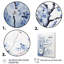 Arbre bleu et blanc en fleurs II - art mural arbre-544044094-544044089
