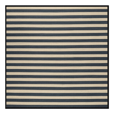 Machine Washable Horizontal Stripes Black Area Rug