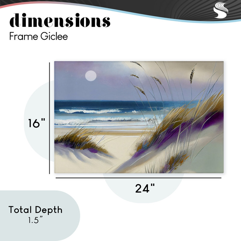 «Beach Dunes Serenity», toile par Sasha, H 16 po x l 24 po
