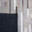 Tapis gris/ivoire en cuir fait main geometry à tissage plat Sevastopol-19660936