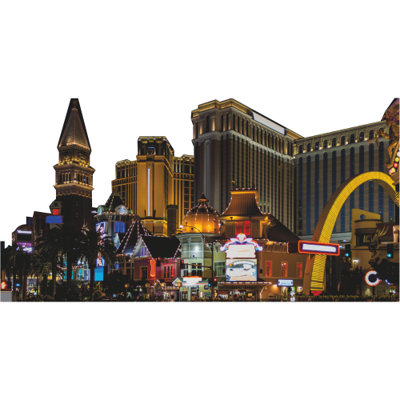 SP13521, Las Vegas, hôtel, casino, vue, horizon, carton, découpé, debout, debout