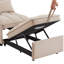 Canapé-lit simple multifonctionnel 4 en 1 avec poches de rangement, canapé-lit simple capitonné avec dossier réglable et coussins, méridienne convertible, taupe-1182399145