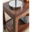 Table d'appoint 100% rustique en bois massif pour le salon, table de bout avec tablette de rangement, canapé à 2 niveaux pour le salon, support pour plante d'intérieur en bois d'hévéa