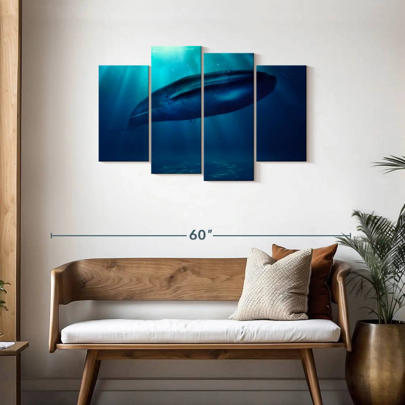 Brampt Blue Whale Underwater, 27"H x 43"W