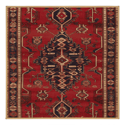 Machine Washable Persian Brown Area Rug