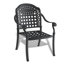 Ensemble de salle à manger 7 pièces en fonte d'aluminium toutes saisons comprenant 2 chaises pivotantes, 4 chaises et une table rectangulaire avec cadre noir