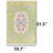 Spring Green Chintz Floral Oval Medallion Area Rug-1916780730
