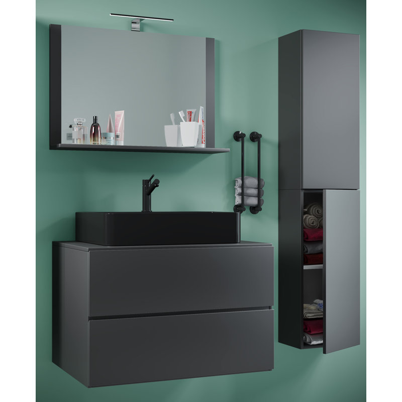 Aniceto Bathroom Furniture Suite, Black