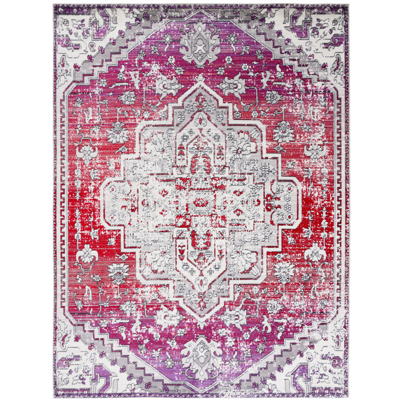 Tapis oriental rouge / gris, Rectangle 8 pi x 10 pi